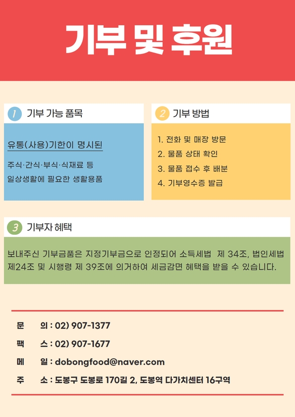 도봉구 푸드뱅크 마켓센터